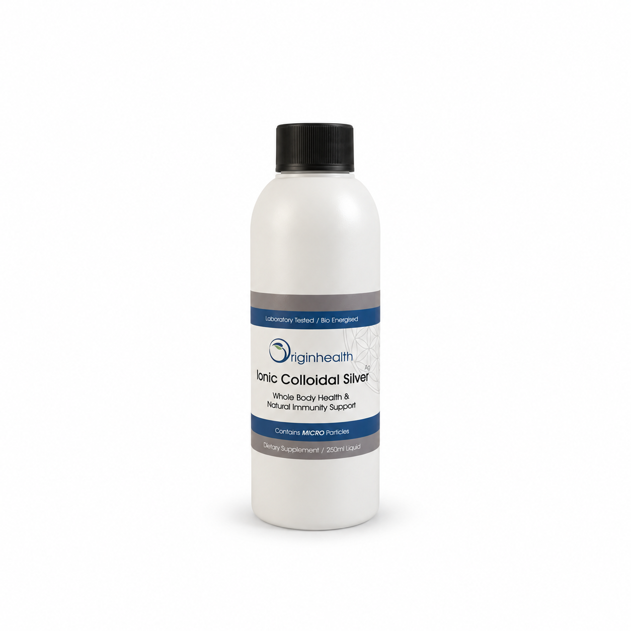 Colloidal Silver Liquid 10ppm - Plastic Bottles - Food Grade HDPE 2 (Select a size)